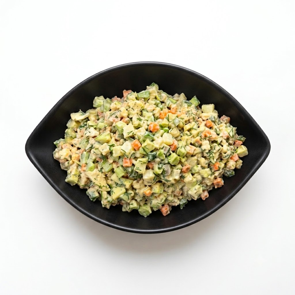 سالاد مرغ و گل کلم خانگی فودینا مزه