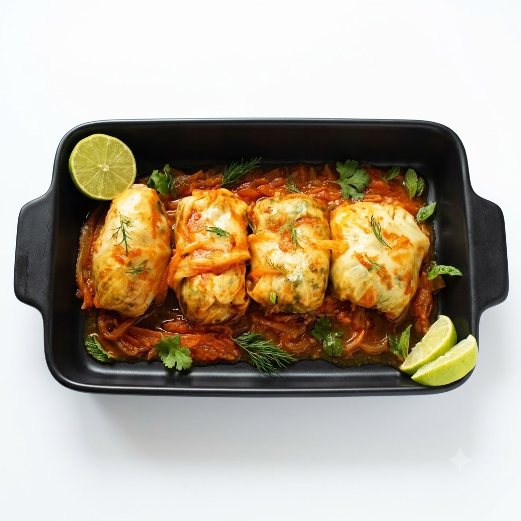 دلمه کلم خانگی فودینا مزه