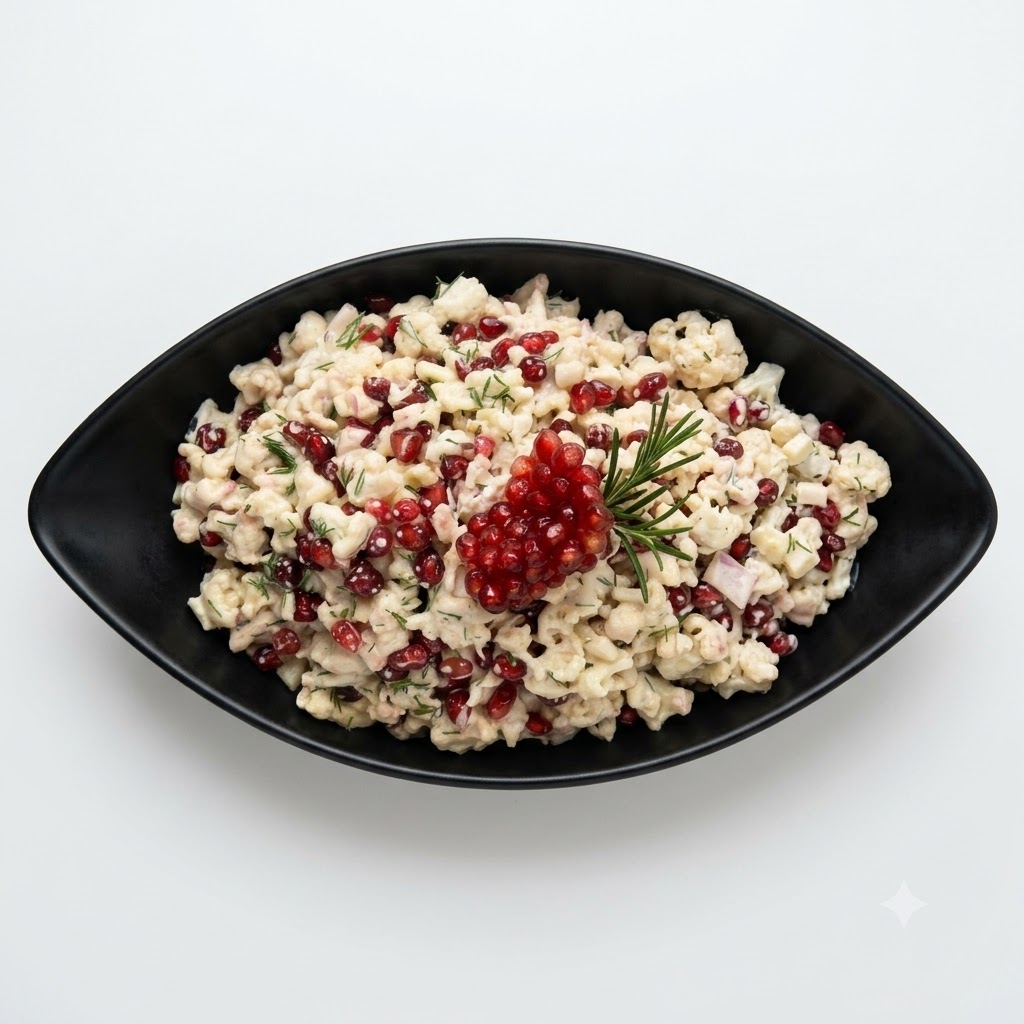سالاد انار و گل کلم خانگی فودینا مزه